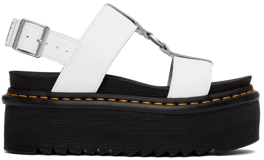 商品Dr. Martens|White Francis Platform Sandals,价格¥304,第1张图片