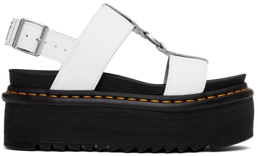 商品Dr. Martens|White Francis Platform Sandals,价格¥889,第1张图片