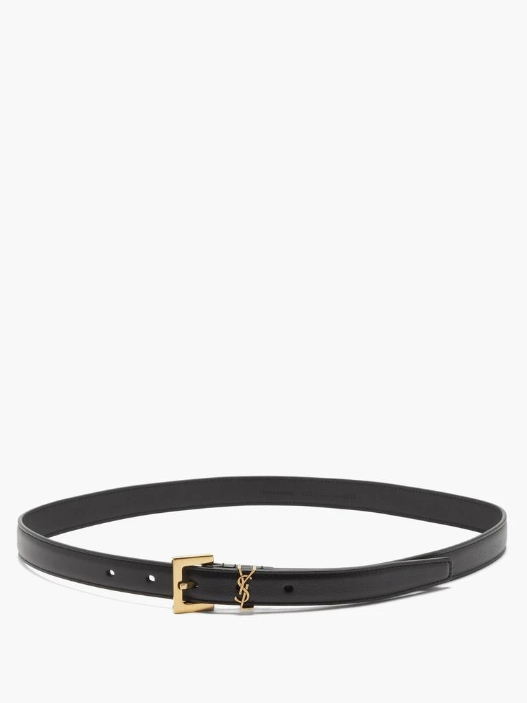 商品Yves Saint Laurent|YSL-plaque leather belt,价格¥2759,第3张图片详细描述