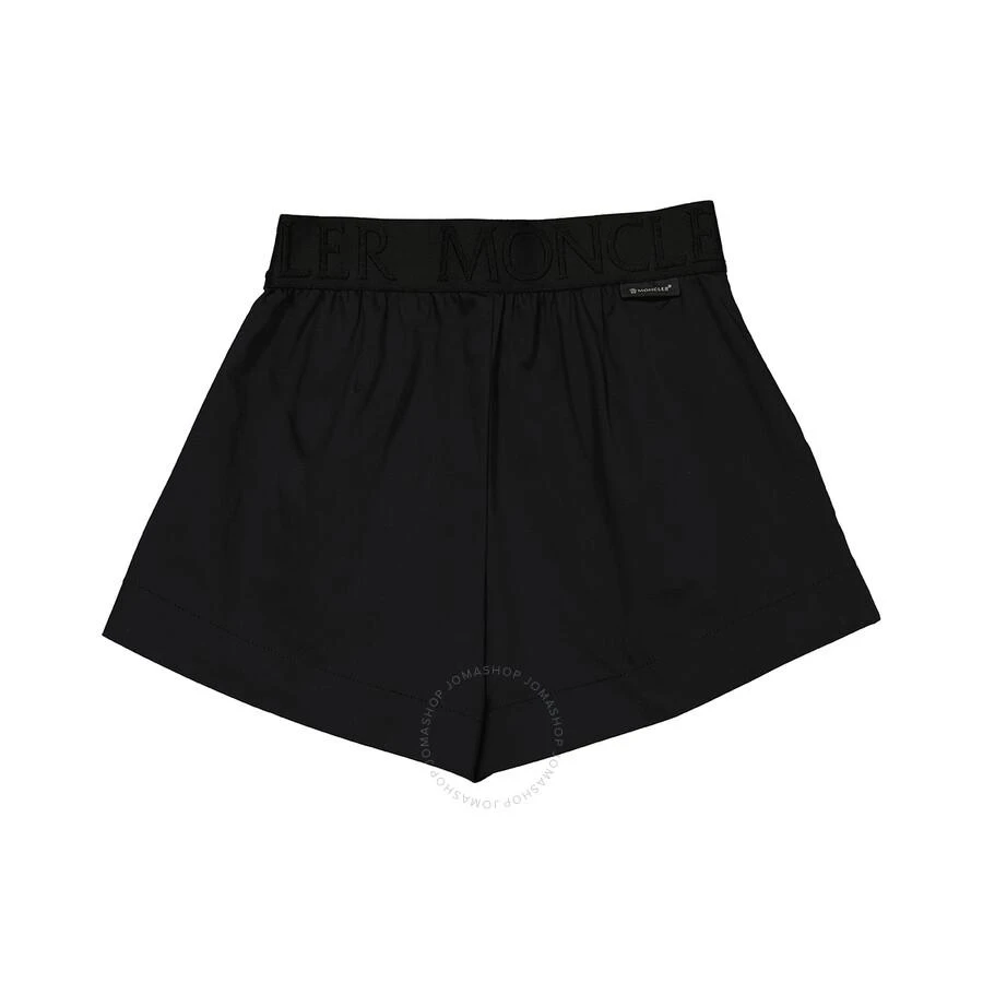 商品Moncler|Girls Black Logo Band Stretch Cotton Shorts,价格¥611,第2张图片详细描述