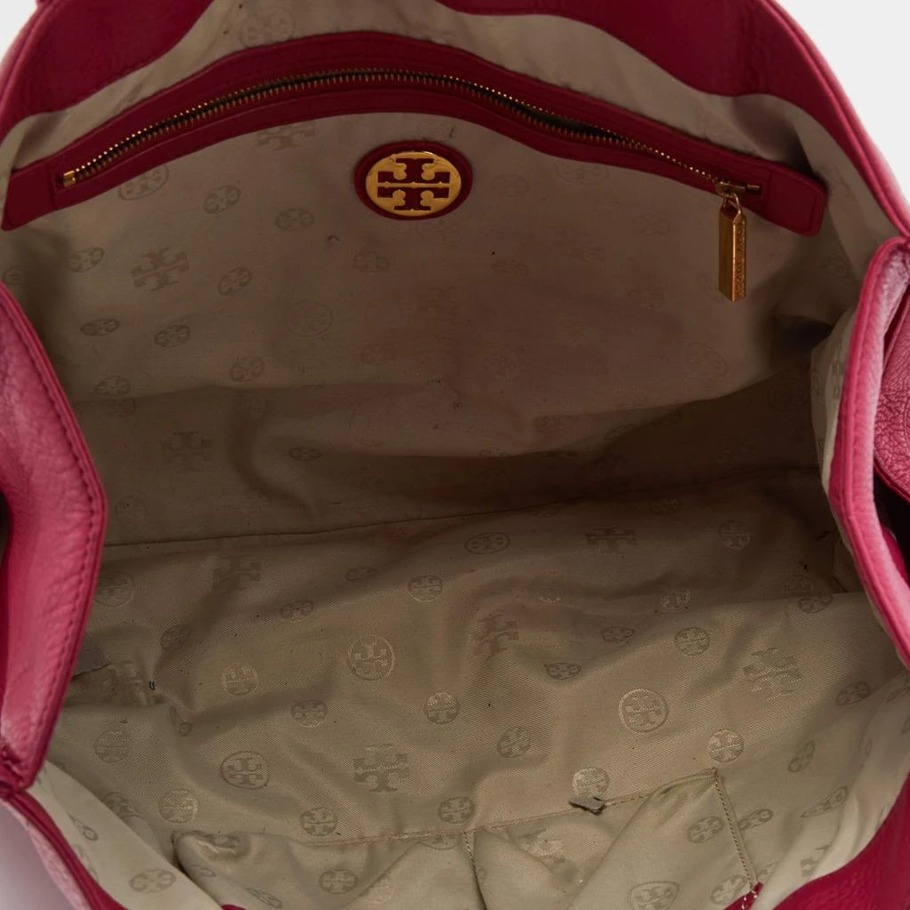 Tory Burch Pink Leather Logo Embossed Shopper Tote 商品