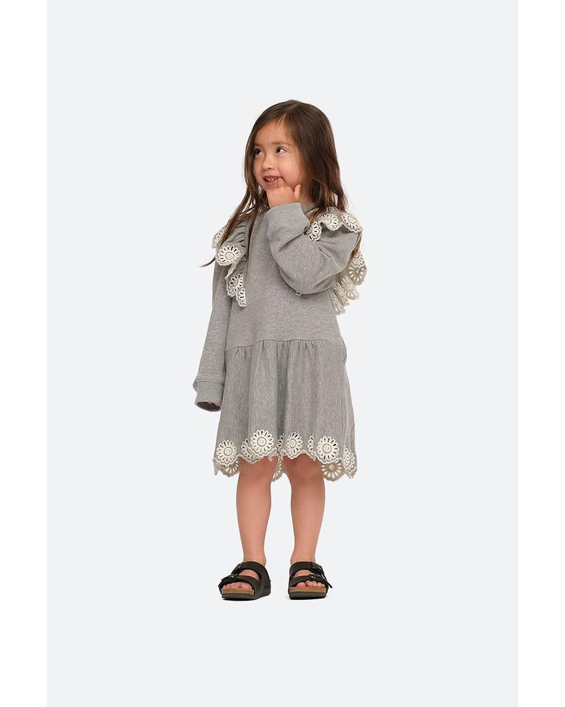 Girls' Blaine Embroidered Long Sleeve Combo Dress - Little Kid, Big Kid商品第6张图片规格展示