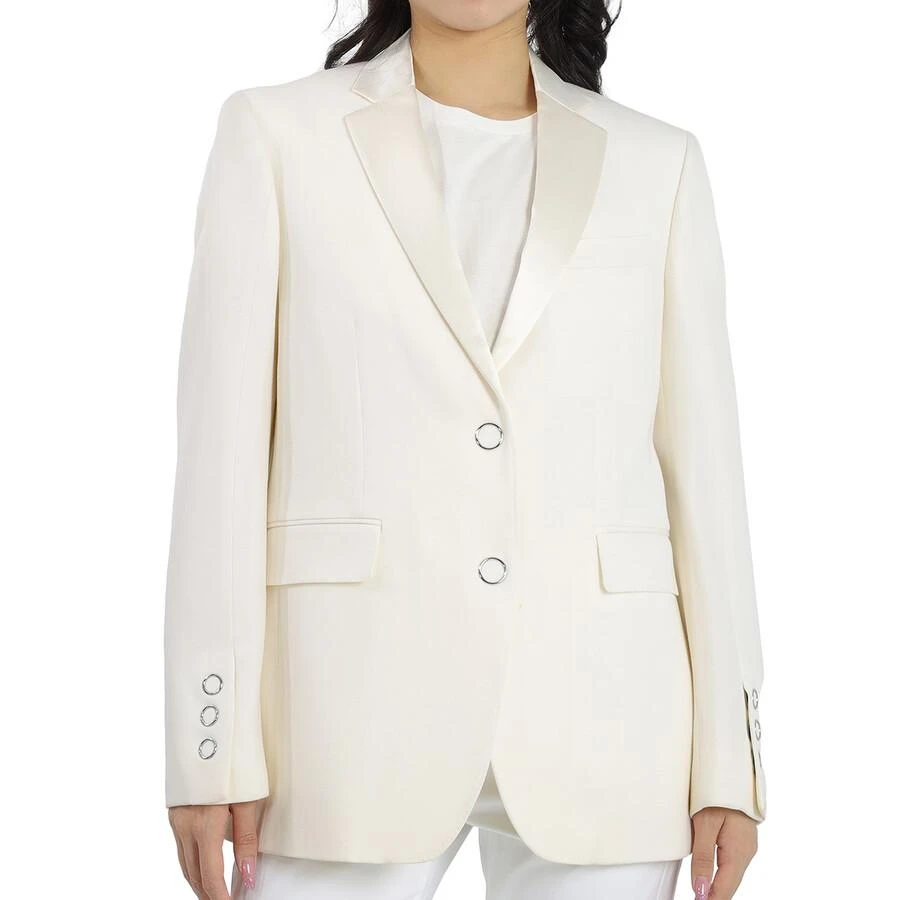 商品Burberry|Open Box - Burberry Ladies Natural White Caratown Single-Breasted Blazer,价格¥3239,第1张图片