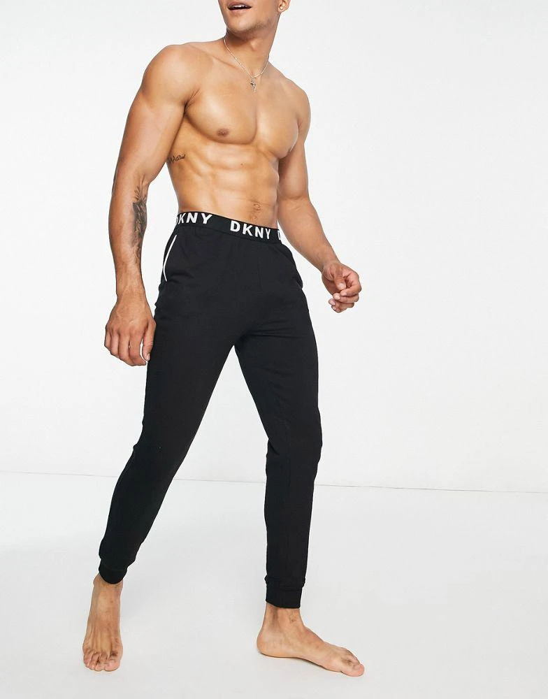 商品DKNY|DKNY Eagles lounge pant with logo waistband in black,价格¥139,第1张图片