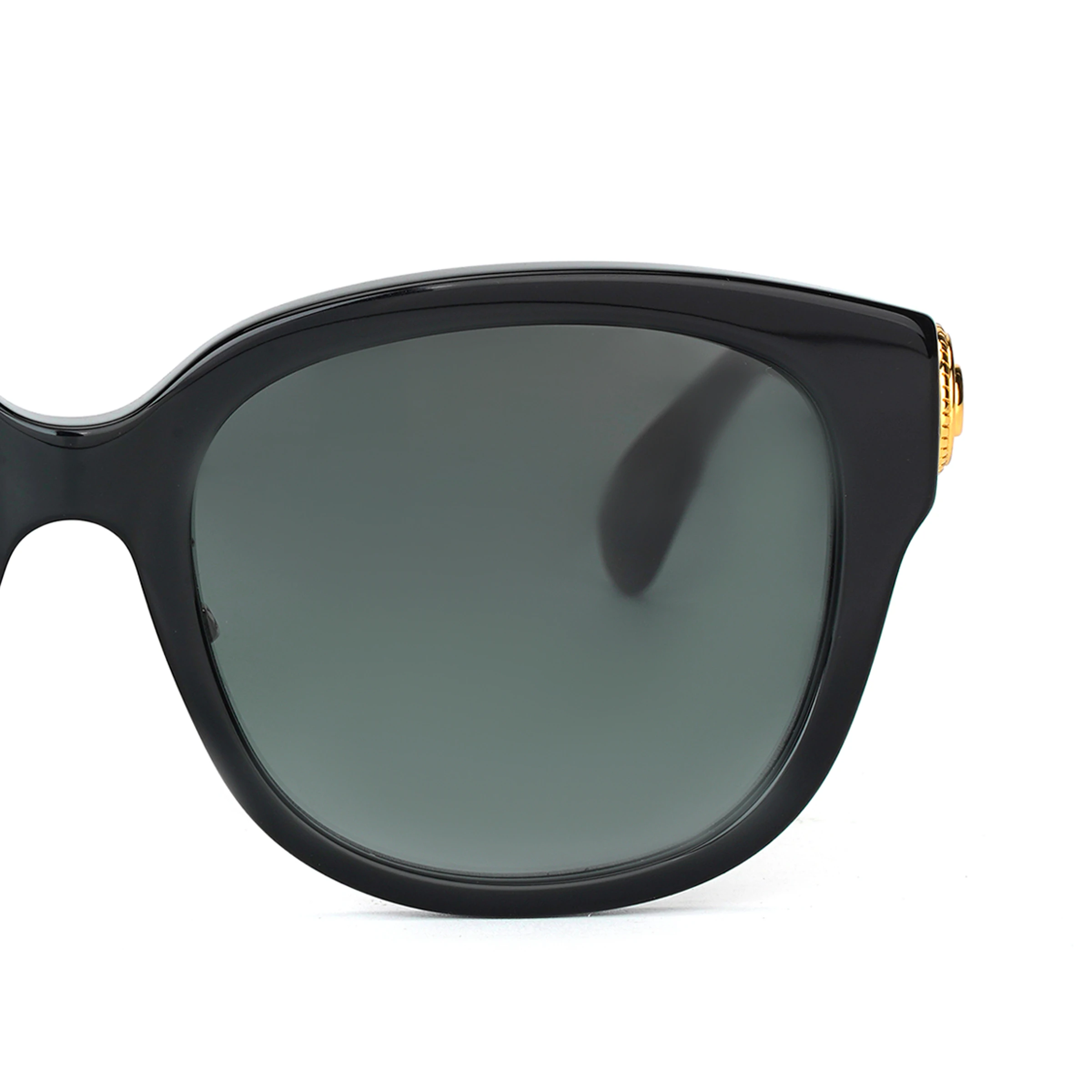 商品[国内直发] Gucci|古驰 Logo标识印花 不规则形 太阳眼镜 男女同款情侣款 黑色,价格¥2392,第9张图片详细描述