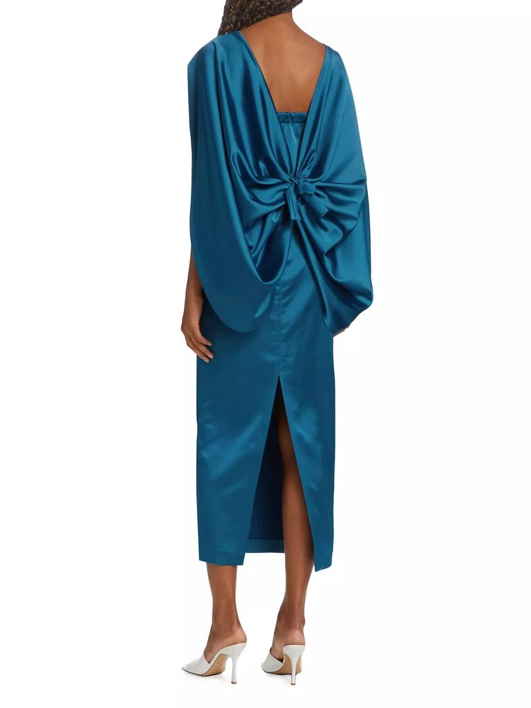 商品Bernadette|August Satin Cape Midi-Dress,价格¥3586,第5张图片详细描述