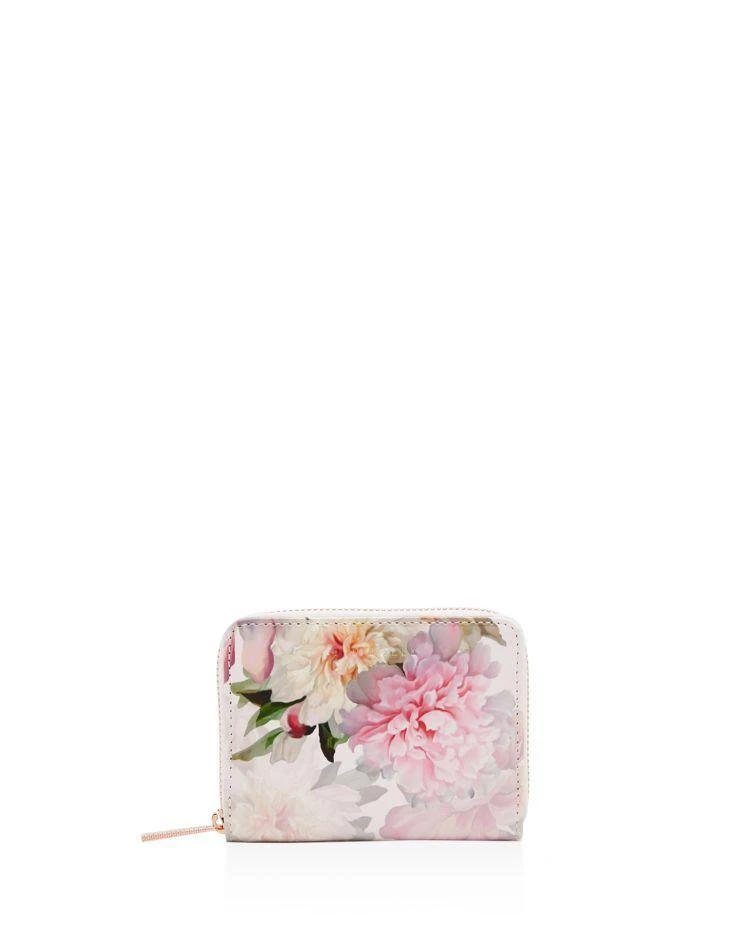 商品Ted Baker London|Painted Posie Zip Mini Leather Wallet,价格¥362,第1张图片