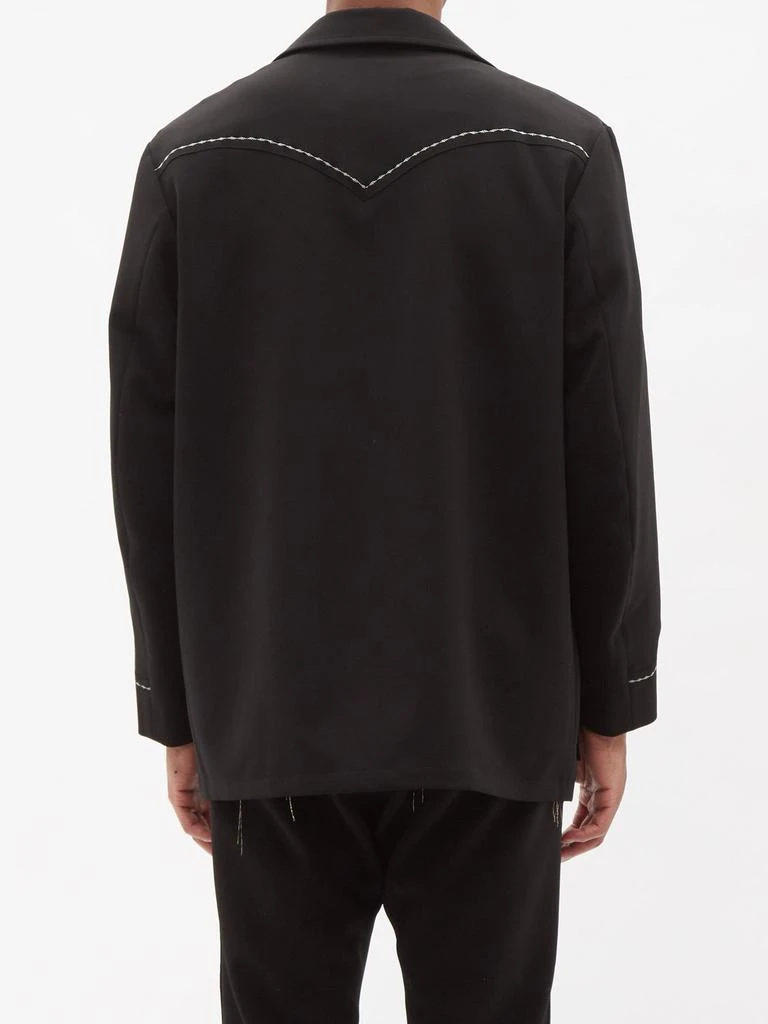 商品Needles|Cuban-collar topstitched twill suit jacket,价格¥2931,第5张图片详细描述