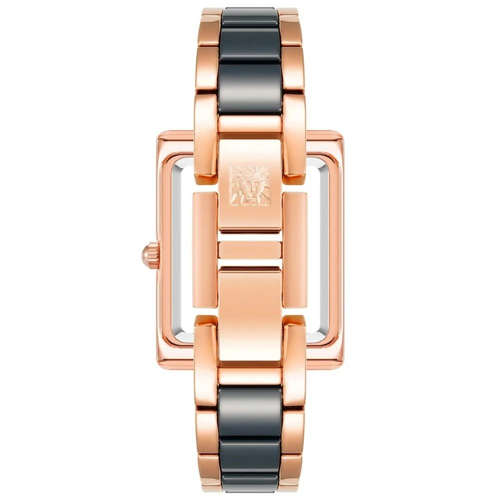 商品Anne Klein|Women's Three-Hand Quartz Gold-Tone Alloy with Navy Ceramic Bracelet Watch, 24mm,价格¥583,第3张图片详细描述