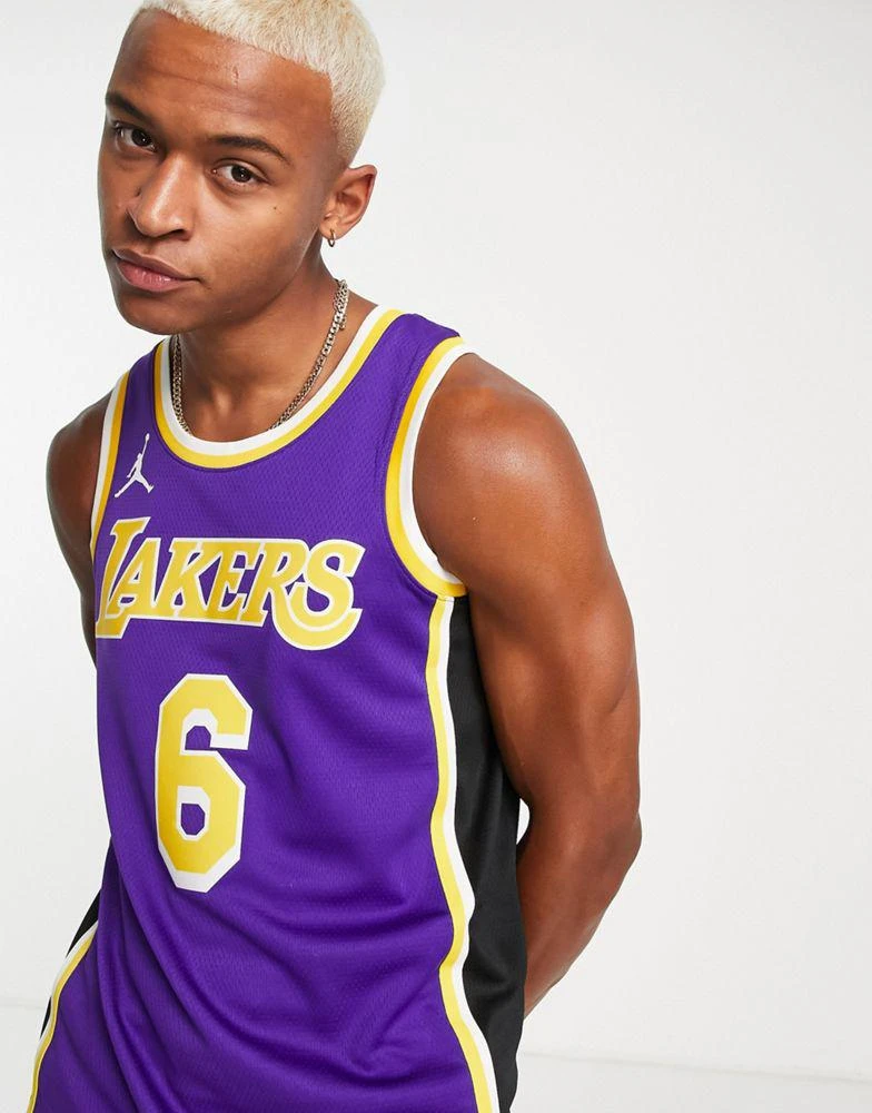 商品NIKE|Nike Basketball NBA LA Lakers Lebron James Swingman unisex jersey in purple,价格¥780,第3张图片详细描述