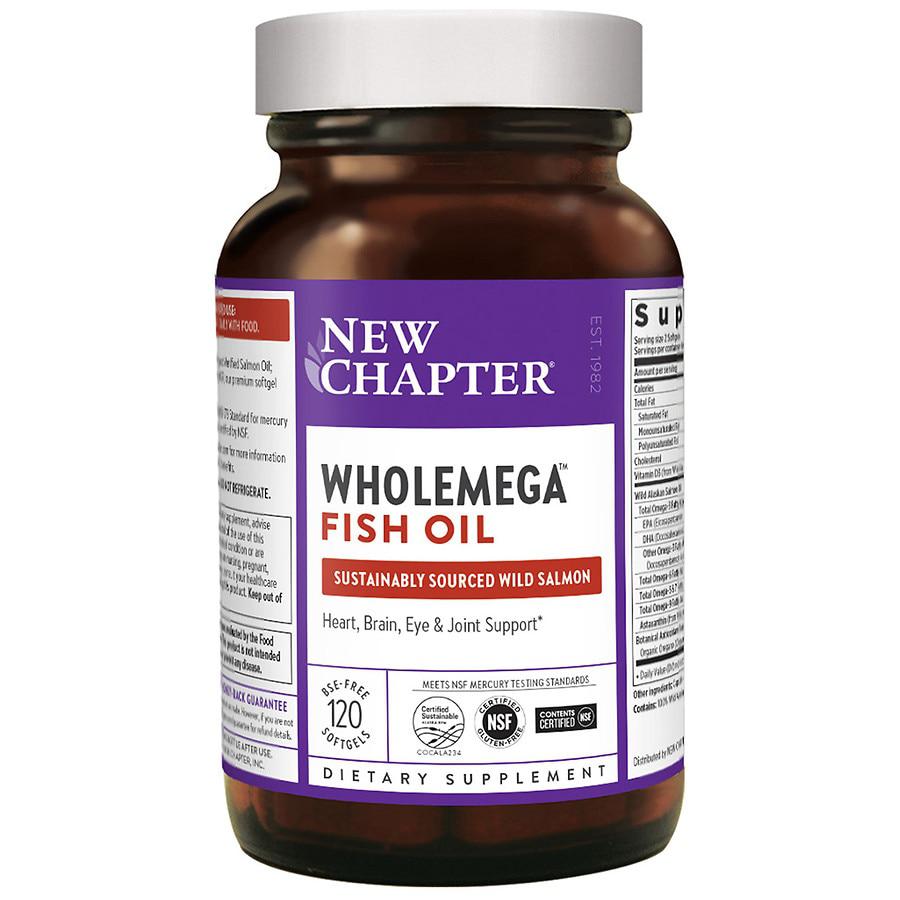 Wholemega Whole Fish Oil Supplement, Wild Alaskan Salmon Oil 2000mg Per Serving商品第1张图片规格展示