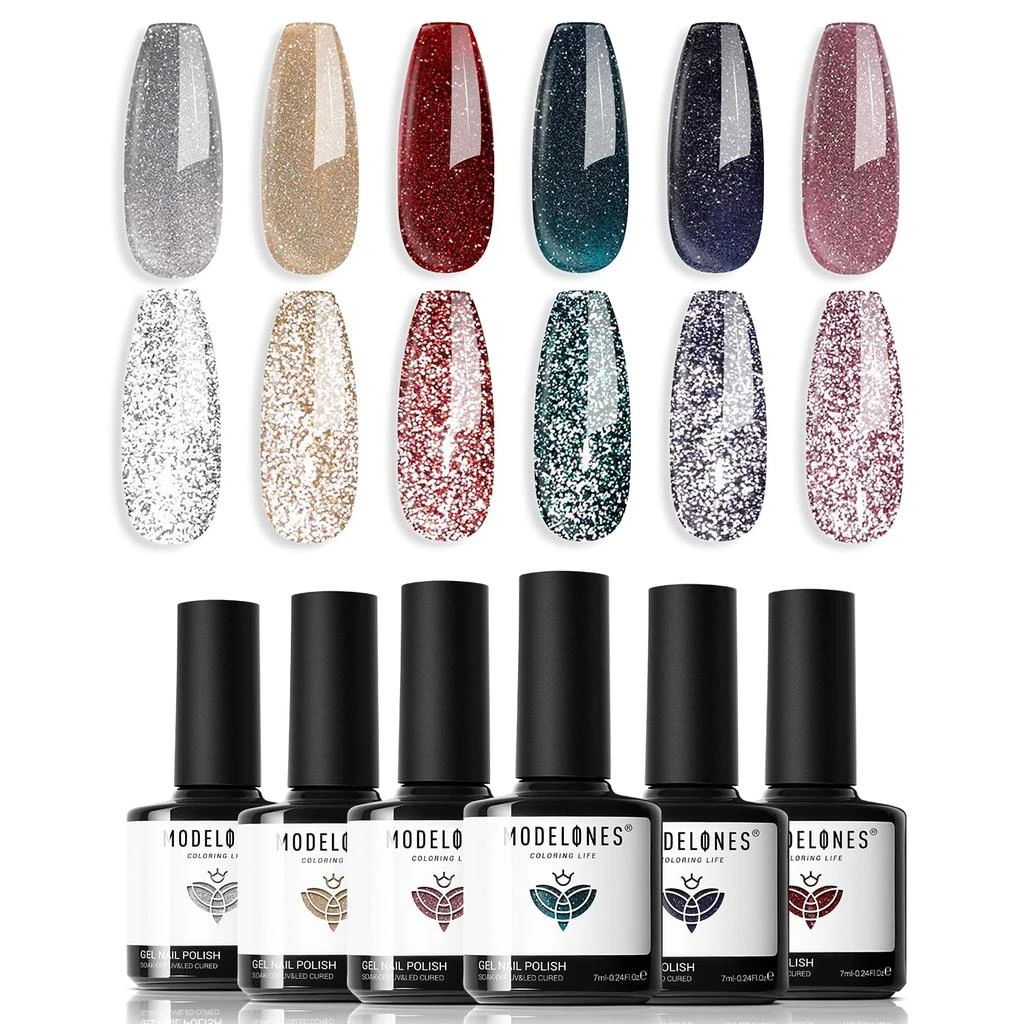 6 Shades Gel Nail Polish Set Collection 商品