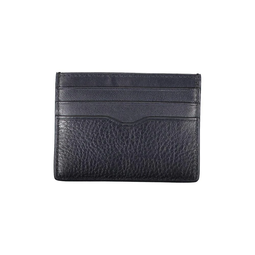 商品Tommy Hilfiger|Tommy Hilfiger Sleek Blue Leather Card Holder with Contrast Details,价格¥423,第2张图片详细描述