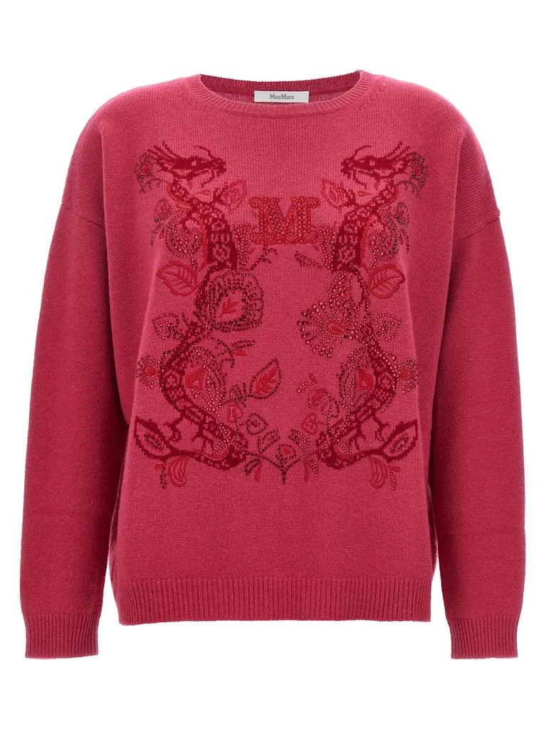 商品Max Mara|Max Mara Logo Embellished Knitted Jumper,价格¥2378,第1张图片