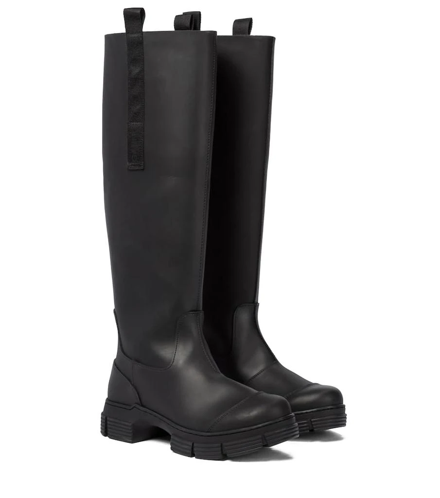 商品Ganni|Rubber knee-high boots,价格¥1567,第1张图片