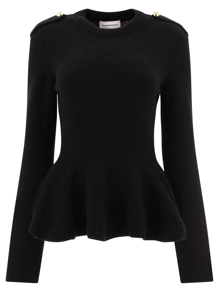 商品Alexander McQueen|Alexander McQueen Long-Sleeved Flared Jumper,价格¥4912,第1张图片