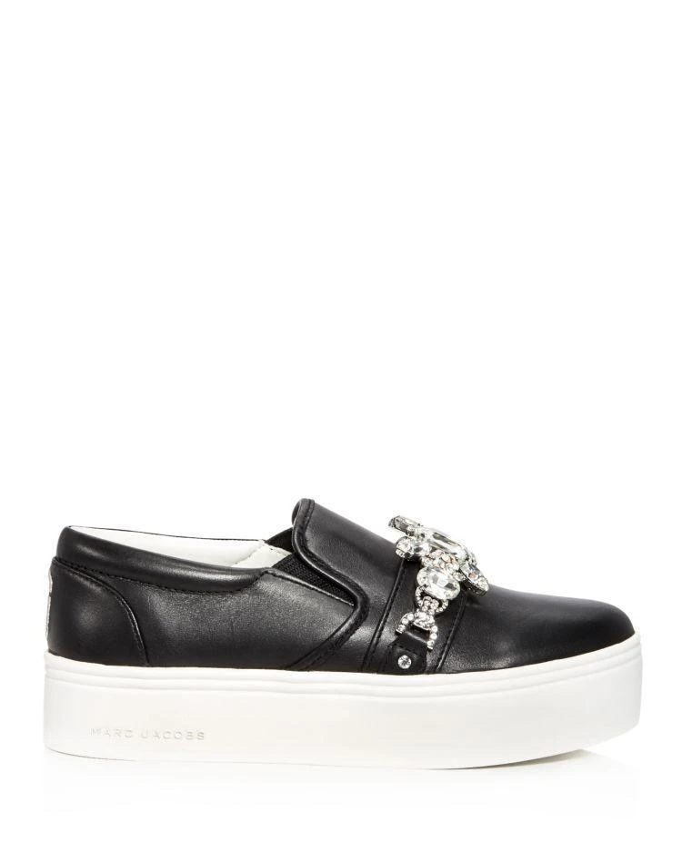 商品Marc Jacobs|Women's Wright Embellished Leather Slip-On Platform Sneakers,价格¥1545,第2张图片详细描述