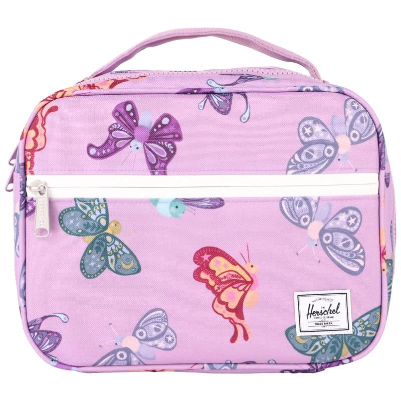 商品Herschel Supply|Magical butterflies lilac lunchbox and colorful fall blooms purple pencil case set,价格¥850,第2张图片详细描述