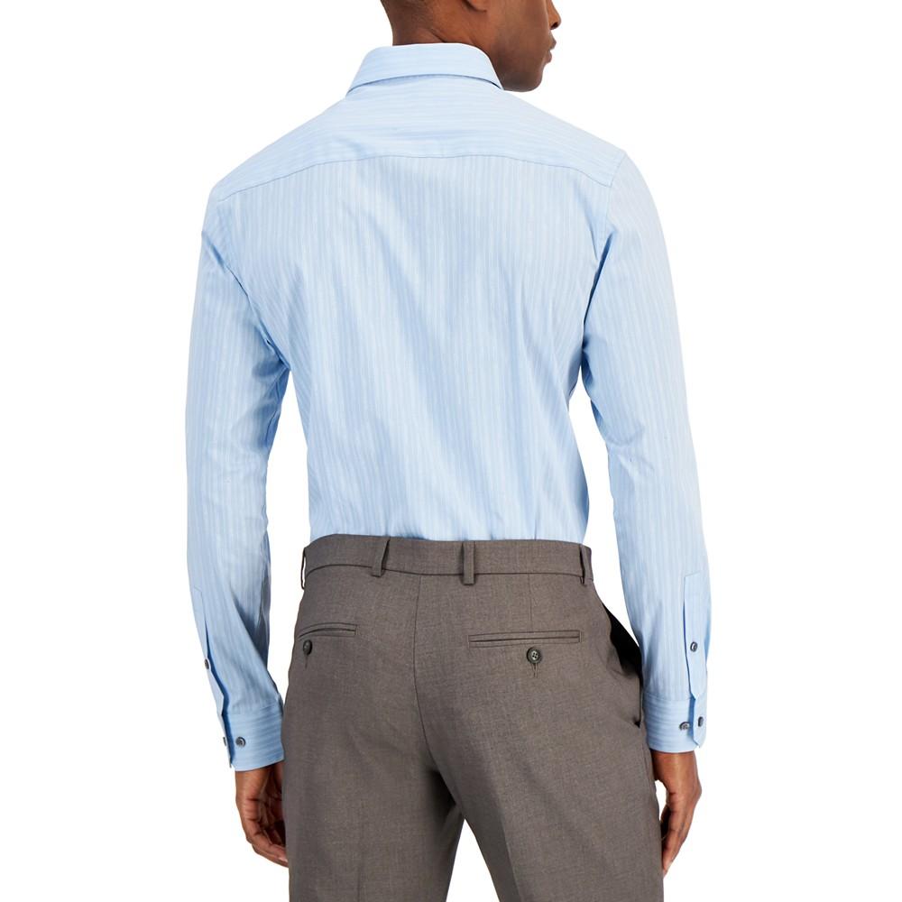 Men's Slim Fit 2-Way Stretch Stain Resistant Dress Shirt, Created for Macy's商品第2张图片规格展示