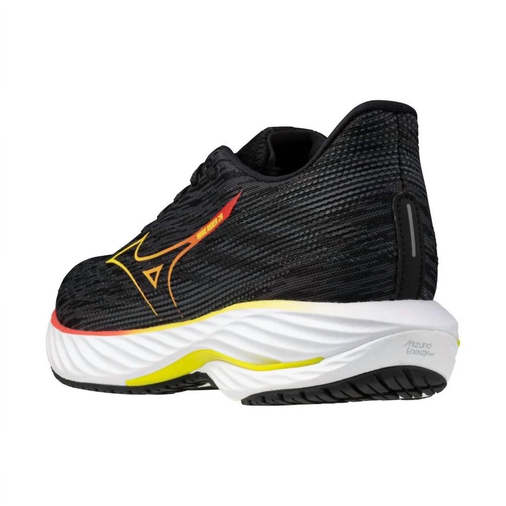 商品Mizuno|Women's Wave Rider 28 Sneakers In Black/evening Primrose,价格¥691,第5张图片详细描述