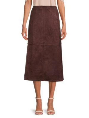 商品Max Studio|Faux Suede Midi Skirt,价格¥150,第1张图片