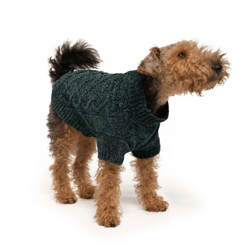 商品fabdog|Emerald Chenille Pet Sweater,价格¥287,第2张图片详细描述