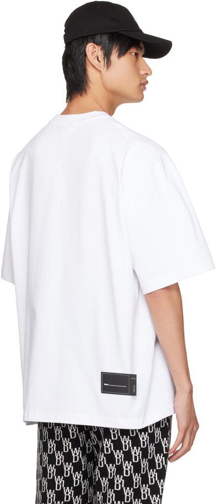 商品We11done|White Printed T-Shirt,价格¥599,第5张图片详细描述