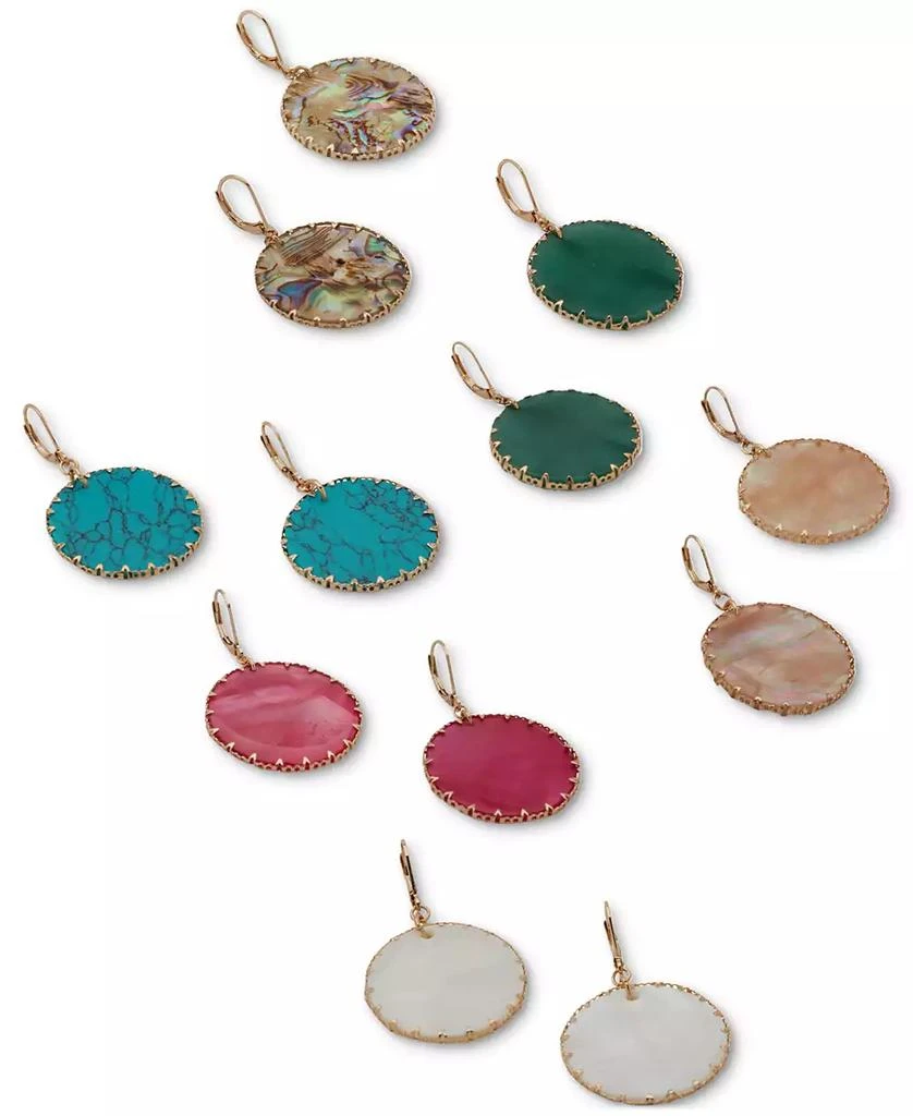 商品Lonna & Lilly|Gold-Tone Mother-of-Pearl Disc Drop Earrings,价格¥178,第3张图片详细描述