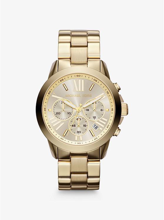 商品Michael Kors|Oversized Gold-Tone Watch,价格¥1093,第1张图片
