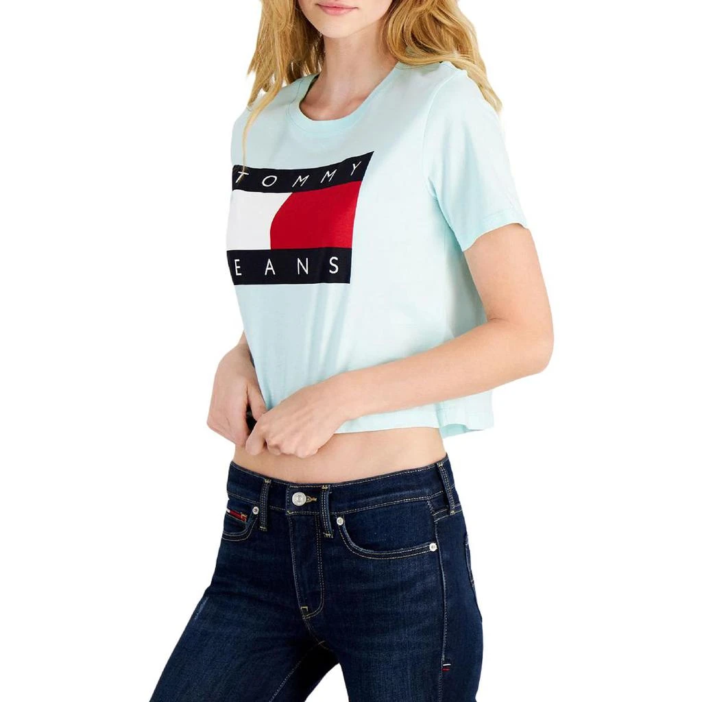 商品Tommy Jeans|Tommy Jeans Womens Knit Crewneck Graphic T-Shirt,价格¥115,第2张图片详细描述