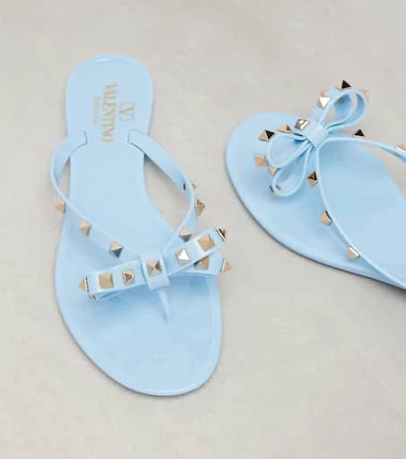 商品Valentino|Rockstud PVC材质夹趾凉鞋,价格¥4643,第5张图片详细描述