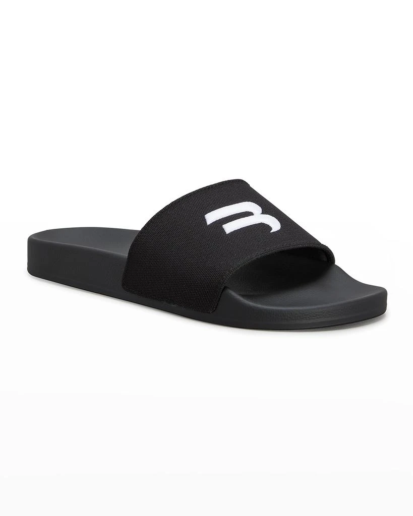 商品Balenciaga|Men's B-Logo Pool Slides,价格¥3057,第2张图片详细描述