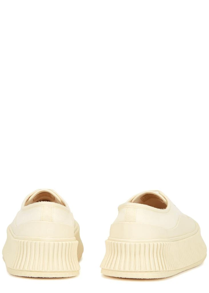 商品Jil Sander|Ecru canvas flatform sneakers,价格¥1819,第3张图片详细描述