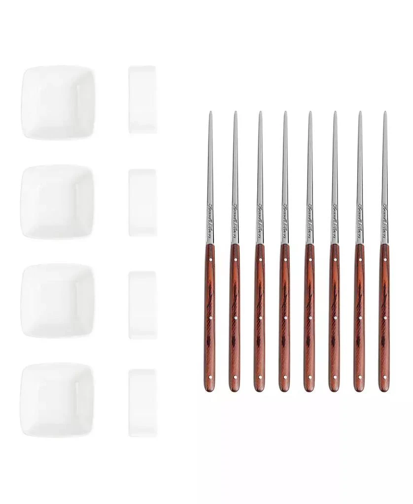 商品French Home|Pakkawood Chopsticks, Ceramic Rests and Sauce Bowls, Set of 4 Pairs,价格¥267,第1张图片
