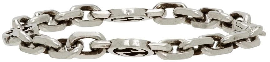 商品Gucci|Silver Interlocking G Bracelet,价格¥2578,第3张图片详细描述
