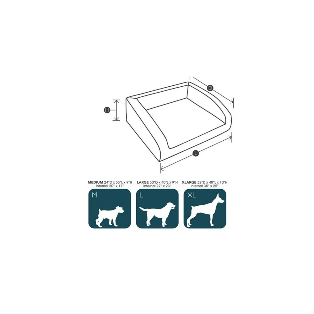 商品BuddyRest|Crown Supreme Orthopedic Bolstered Extra-Large Dog Bed,价格¥3721,第3张图片详细描述