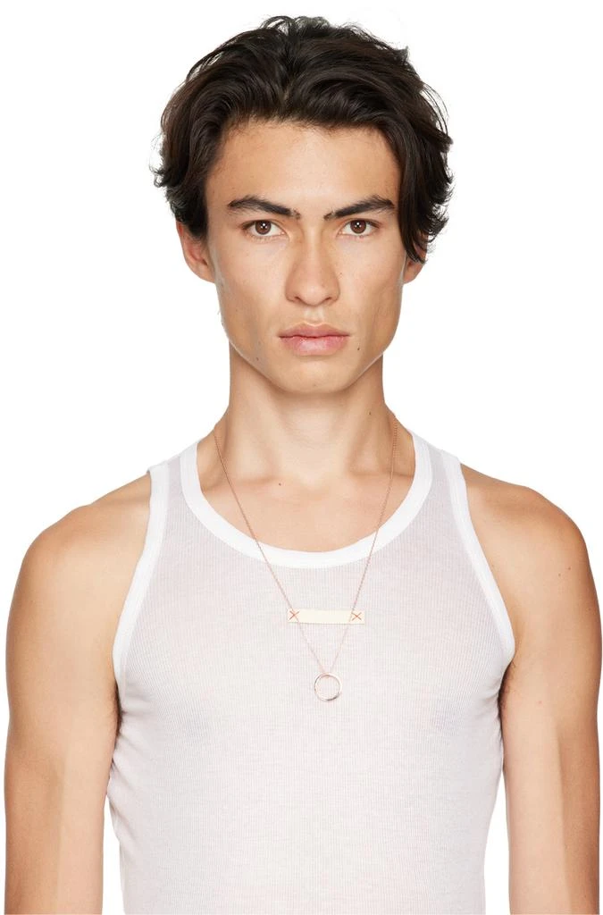 商品MAISON MARGIELA|Rose Gold Engraved Pendant Necklace,价格¥1780,第2张图片详细描述