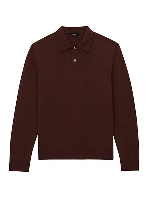 Toby Montana Wool Long-Sleeve Polo Shirt商品第1张图片规格展示