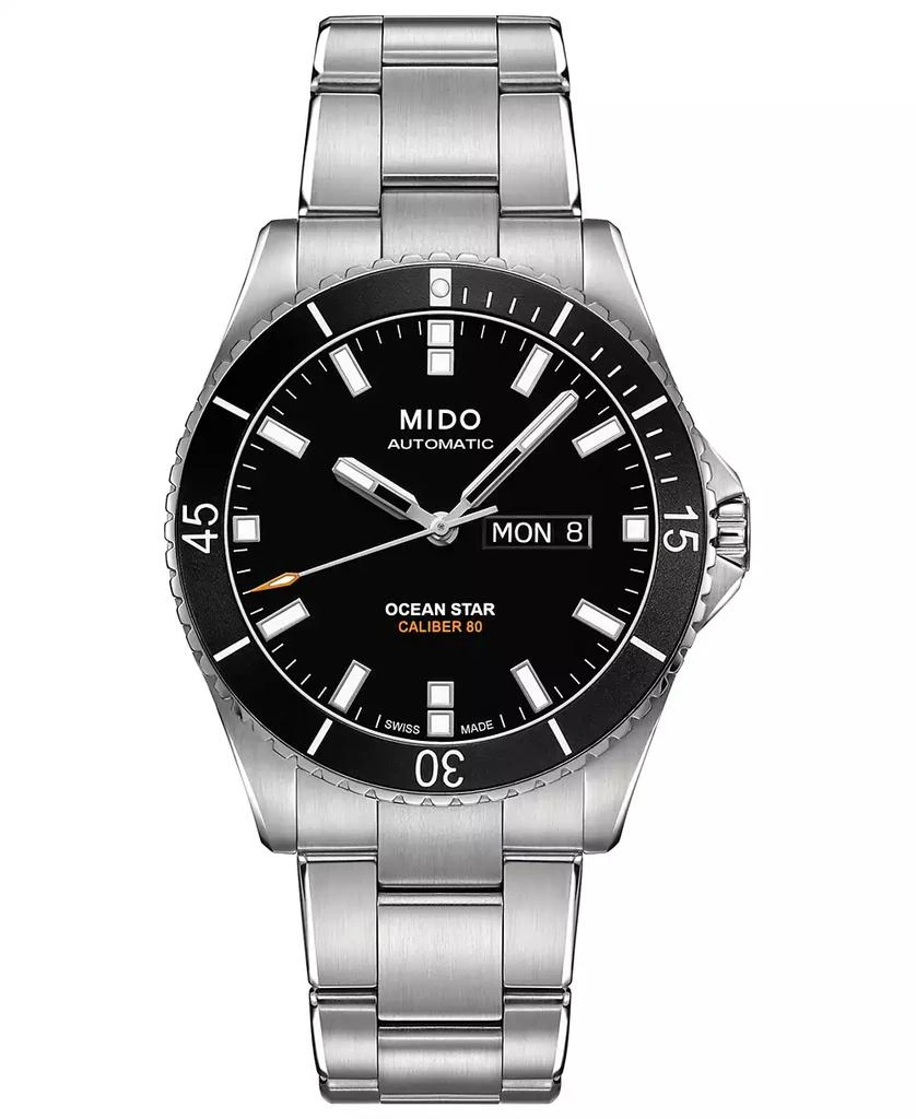 商品MIDO|Men's Swiss Automatic Ocean Star Captain V Stainless Steel Bracelet Watch 42.5mm,价格¥7297,第1张图片