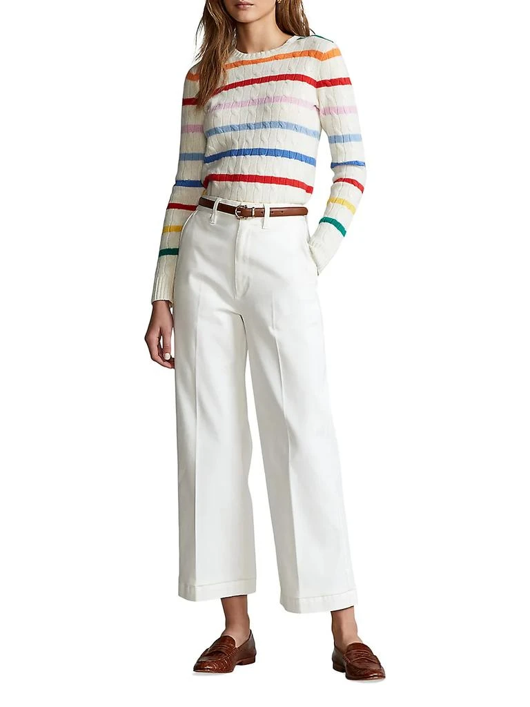 商品Ralph Lauren|Striped Cashmere Cable-Knit Sweater,价格¥1284,第2张图片详细描述