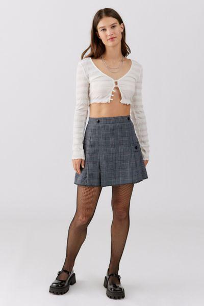 Urban Renewal Vintage Plaid Pleated Mini Skirt商品第3张图片规格展示