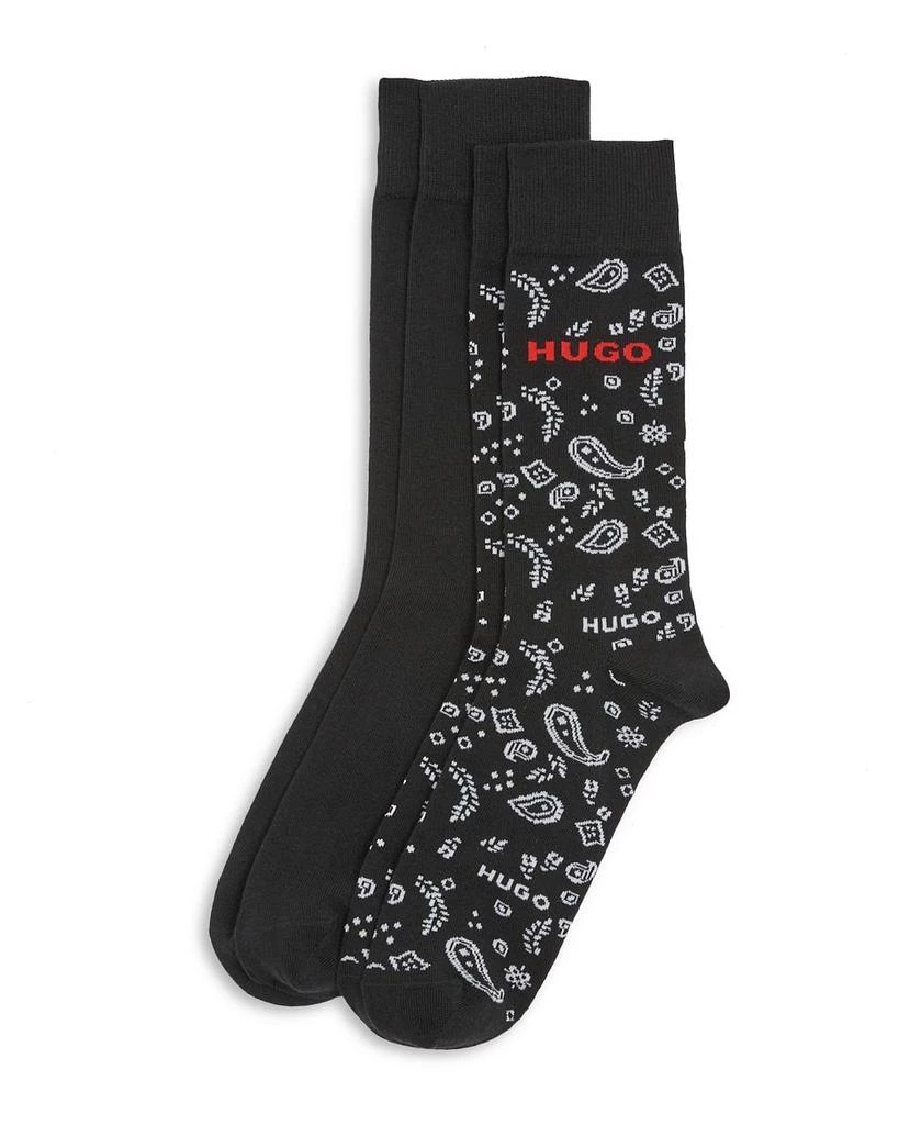 商品Hugo Boss|Cotton Blend Socks, Pack of 2,价格¥79,第1张图片详细描述