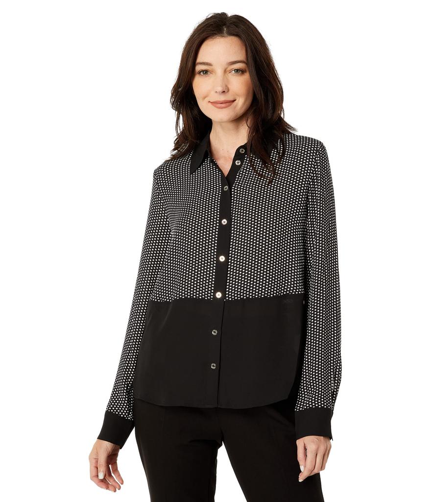 Long Sleeve Button-Down Blouse商品第1张图片规格展示