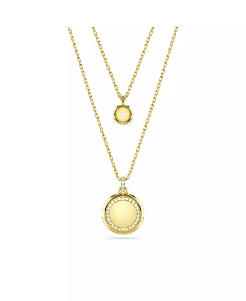 商品Swarovski|White, Rhodium Plated or Rose-Gold Tone or Gold-Tone Meteora Layered Pendant Necklace,价格¥1458,第4张图片详细描述