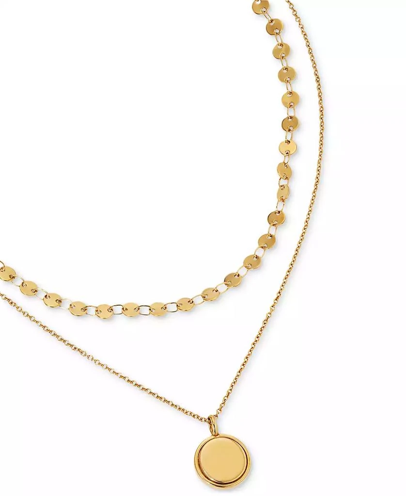 商品Eliot Danori|AJOA 18k Gold-Plated Layered Coin Pendant Necklace, 18"+ 2" extender,价格¥584,第2张图片详细描述