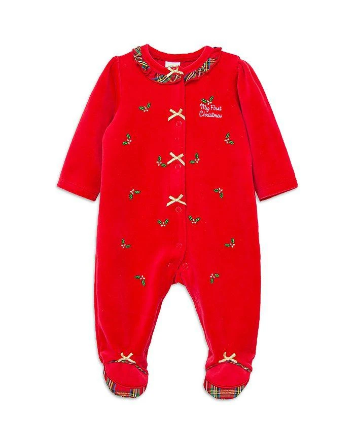 商品Little Me|Girls' Holly & Plaid Footie - Baby,价格¥262,第1张图片详细描述