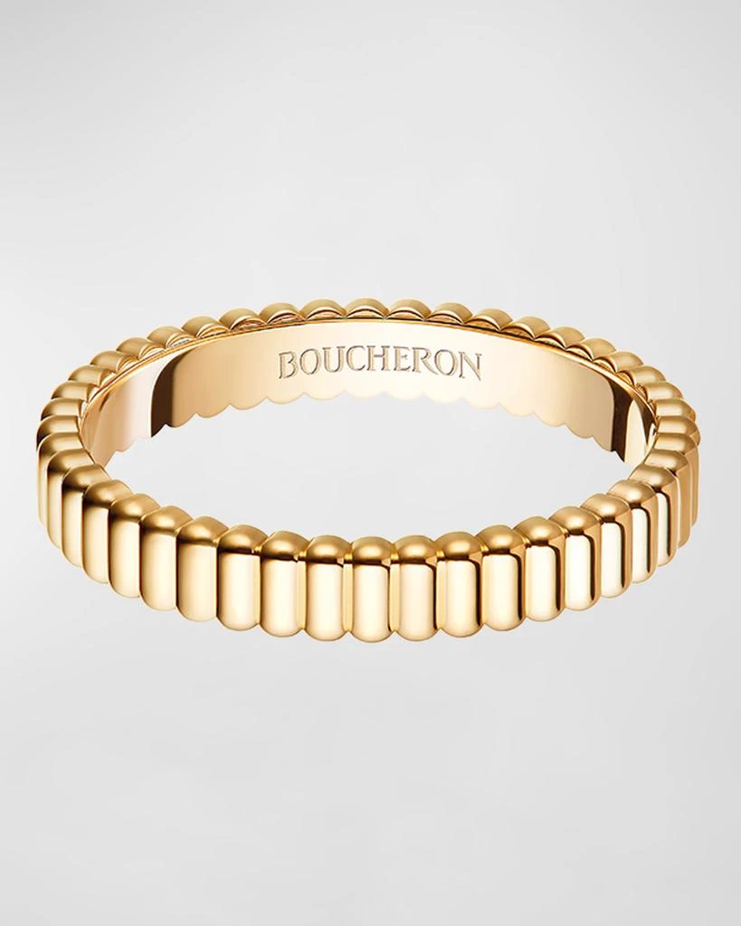 商品Boucheron|Quatre 18K Yellow Gold Grosgrain Band Ring,价格¥13127,第1张图片