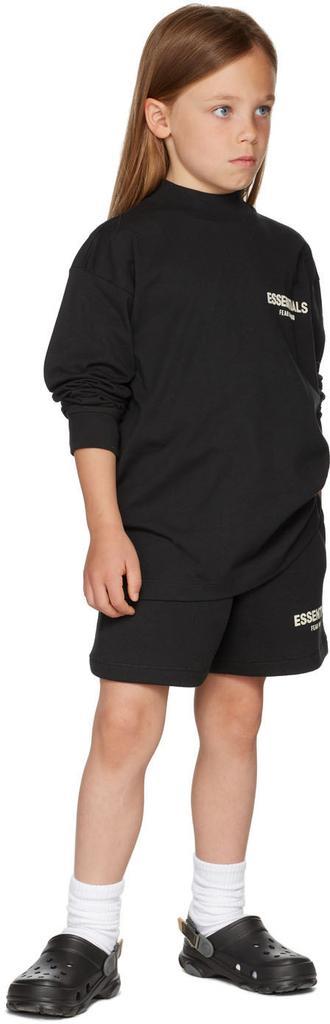 商品Essentials|Kids Black Logo Long Sleeve T-Shirt,价格¥246,第6张图片详细描述