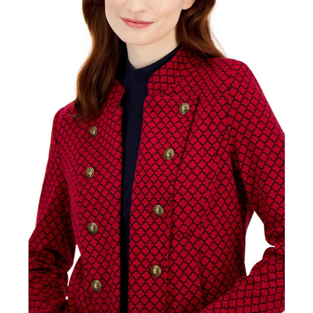 商品Tommy Hilfiger|Women's Jacquard-Print Open-Front Jacket,价格¥517,第3张图片详细描述
