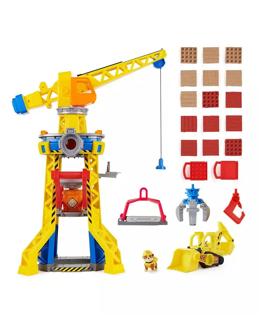 商品Rubble & Crew|Bark Yard Crane Tower Playset with Rubble Action Figure, Toy Bulldozer Kinetic Build-It Play Sand, Kids Toys for Boys Girls 3 Plus,价格¥538,第2张图片详细描述